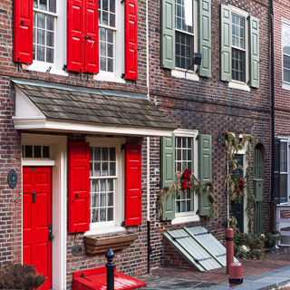 Philadelphia. Elfreth's Alley, is the nations oldest residential street from the early 18th