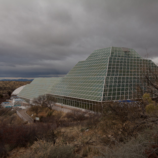 one of the glass houses of biosphere 2, arizona
