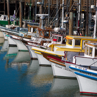 Fishing boats at the Fisherman's warf, San Francisco