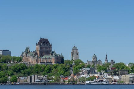 Uitzicht op Quebec City of Vieux Quebec vanaf de ferry