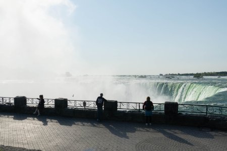 De Horseshoe Falls bevinden zich aan de Canadese kant van de Niagara river 