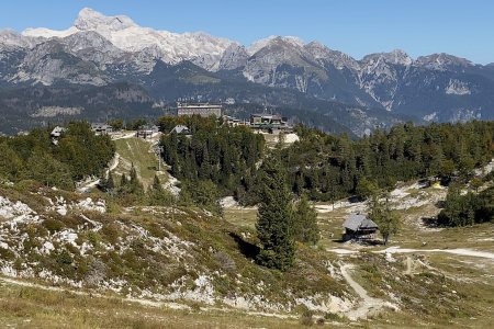 Uitzicht op de hoogste berg van Slovenië, de Triglav