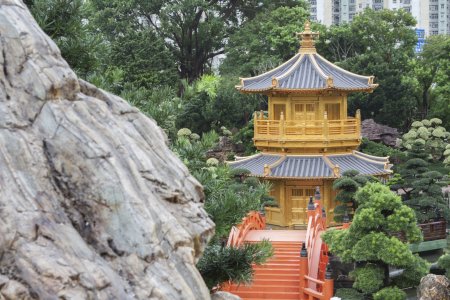 Kleine pagode in de Nan Lian tuinen