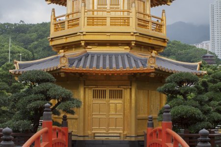 Kleine pagode in de Nan Lian tuinen