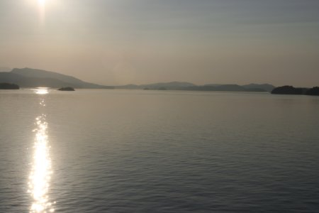 Uitzicht op ferry naar Vancouver island