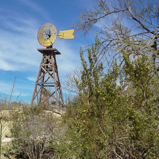 farmers windmill on the border of mexico with texas (iphone)