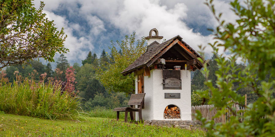 Uitzicht vanuit ons huis in Bad Ischl