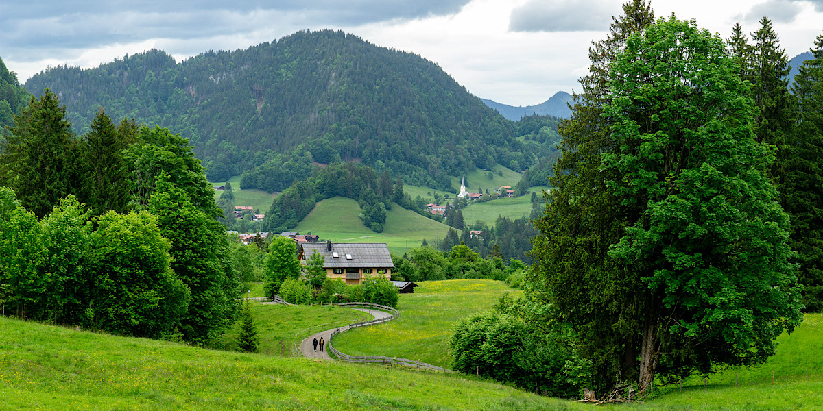 Mooi uitzicht tijdens de wandeling naar de Breitachklamm