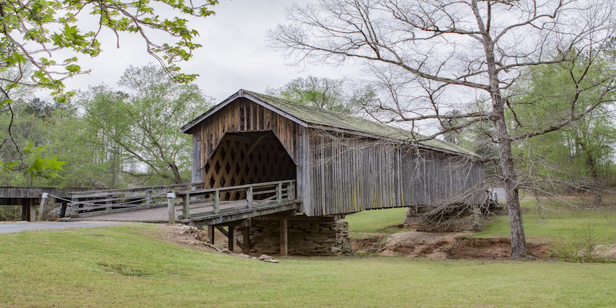 Een covered bridge in Alabama