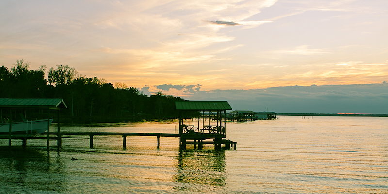 Zonsondergang boven de Saint Johns river