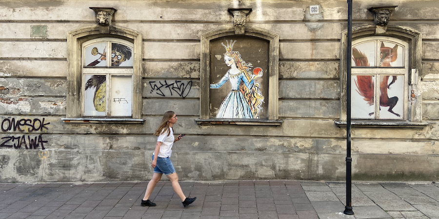 De oude Joodse wijk Kazimierz in Krakau