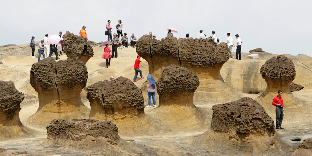 Enorme drukte in Yelhiu Geopark