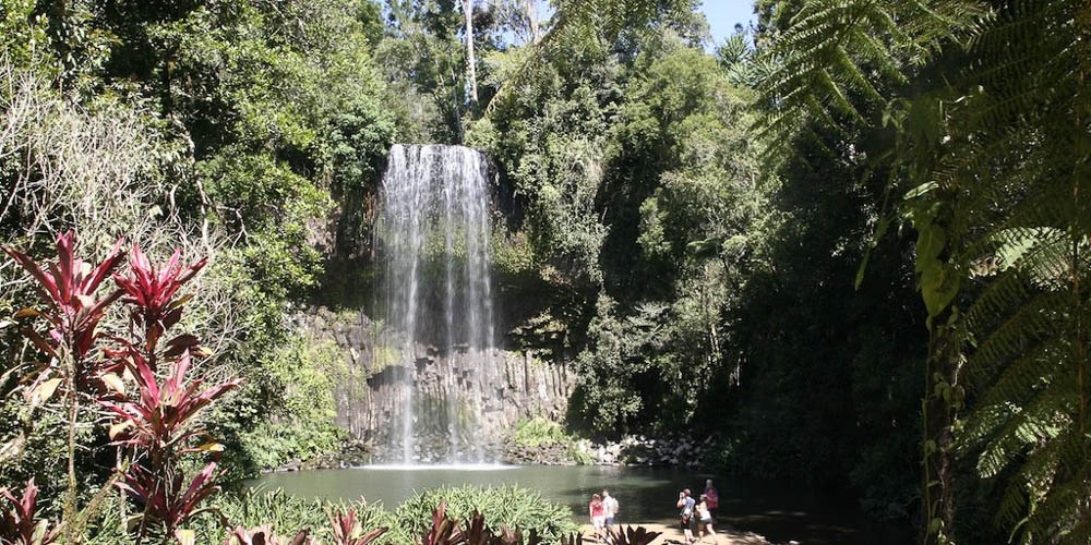 Een van de vele watervallen van oost Australië