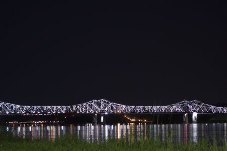 De Mississippi brug tussen Mississippi en Louisiana