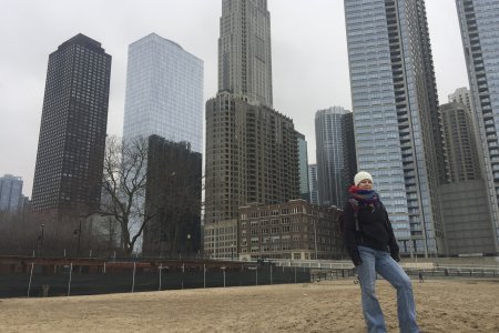 Een van de stads strandjes in Chicago, bijzonder