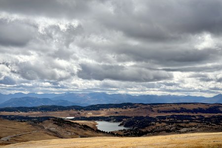 Uitzicht vanaf de Beartooth highway pas