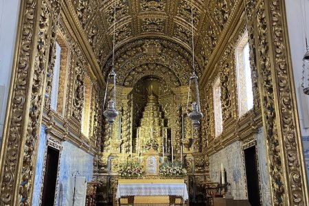Veel goud in deze kerk in Ponta Delgada