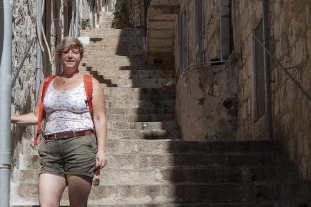 Het is best veel trappen lopen in de oude stad