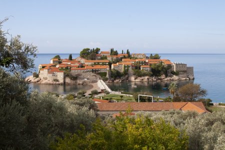 Het prive eiland Sveti Stefan