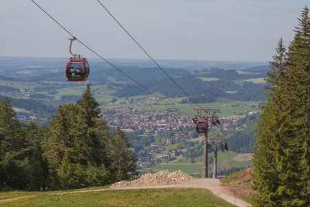 Een mooi uitzicht op de dorpjes in de Algau