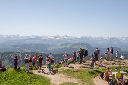 Mooi uitzicht over de Alpen