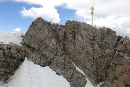 Het kruis op het hoogste punt van Duitsland, 2962 meter
