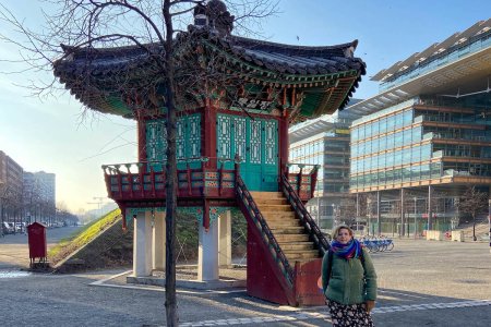 Een Chinees theehuis op de Potsdamer Platz