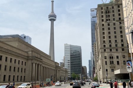 De CN Tower, het hoogste gebouw van de stad