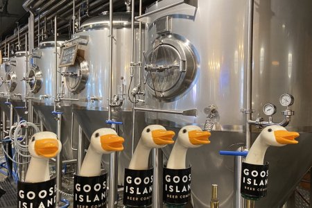 Pat moest natuurlijk een bezoek aan de Goose Island brewpub brengen