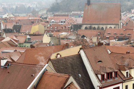 Leuke oude daken in de oude centrum van Meissen