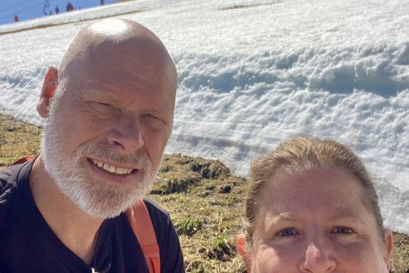 Op 2000 meter ligt nog wat ijzige sneeuw