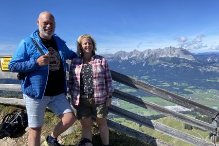 Gezellig op de foto samen met de Wilder Kaiser