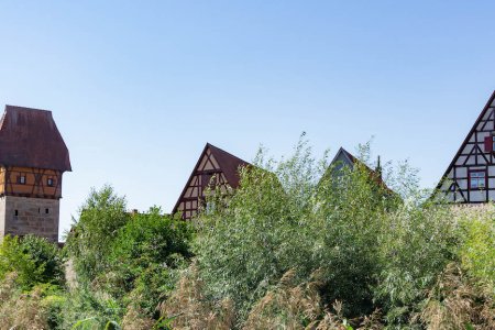 Uitzicht op de historische stad van buiten de stadsmuur