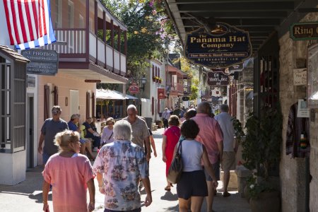 Het toeristische straatje van St. Augustine