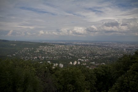 Uitzicht over de enorme stad