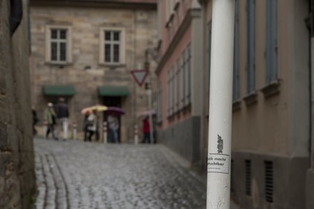 Bordjes naar de biergartens