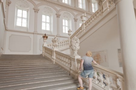Het monumentale trappenhuis van Stift Göttweig