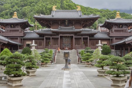 Een van de gebouwen van de Chi Lin Nunnery