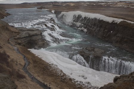 De Gullfoss waterval heeft wel iets weg van Iguazu