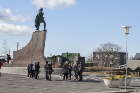 Standbeeld van de viking Leifur Eiriksson