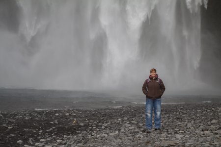 Syl voor de Skogafoss watervallen