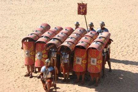 Demonstratie van een Romeins legioen