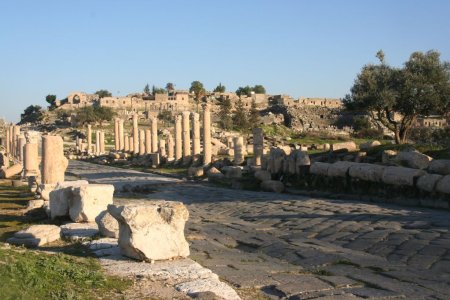 Qum Quais op de grens van Jordanie, Syrie en Israel