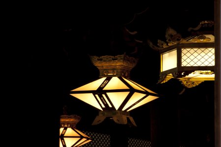Lampen in de Higashi Honganji tempel