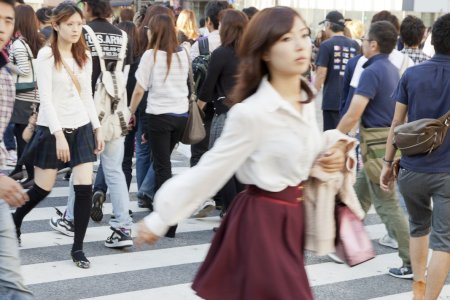 Altijd beweging in Shibuya