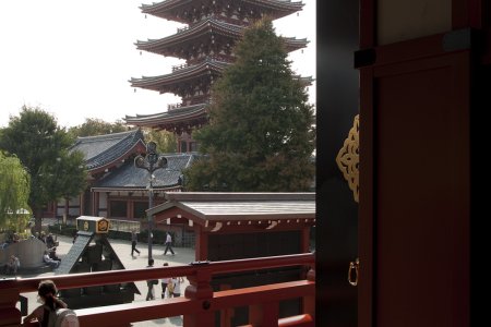 Pagode met 5 etages op het Sensoji complex