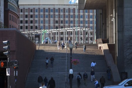 Straatbeeld in downtown Boston