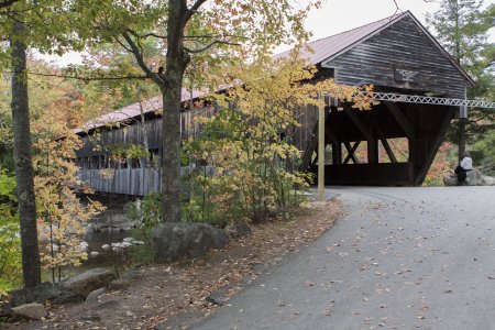 Een van de 100 covered bridges in de omgeving