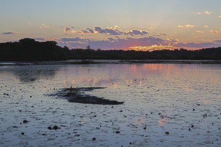 Zons ondergang op het meest noordelijk puntje van Cape Cod