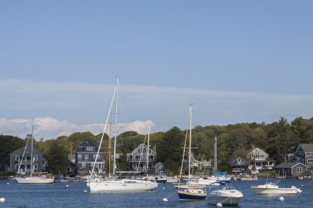 Een van de vele haventjes en baaitjes op Cape Cod